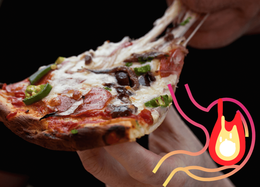 how to eat pizza with acid reflux